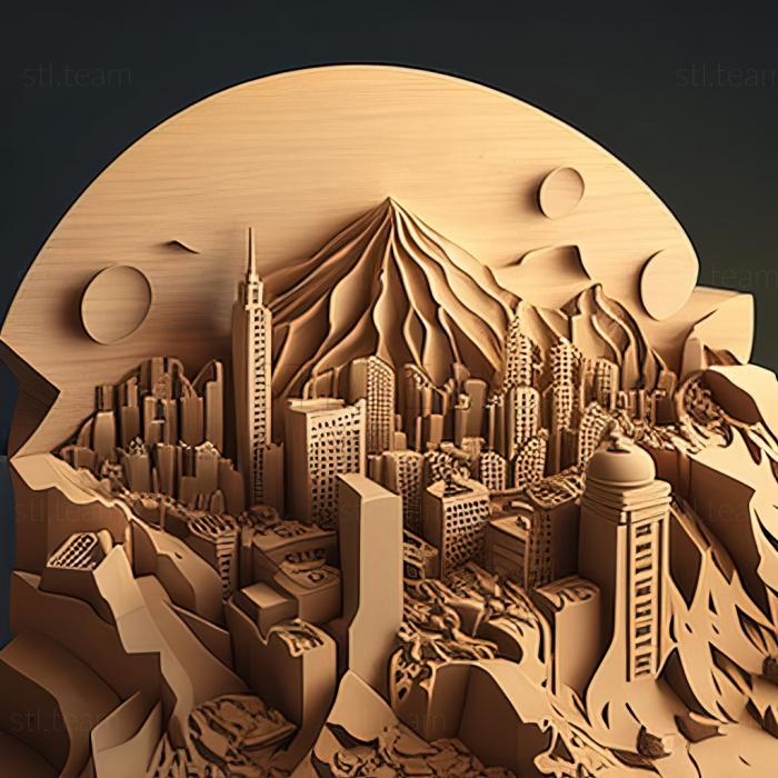 3D модель Бейрут, Ливан (STL)